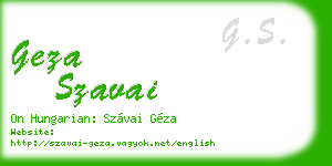 geza szavai business card