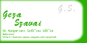 geza szavai business card